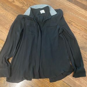 Parker black button down shirt